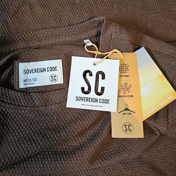Sovereign Code Kids Sunset Popcorn Textured T-Shirt, Brown, Size MED 10/12 - Picture 5 of 7